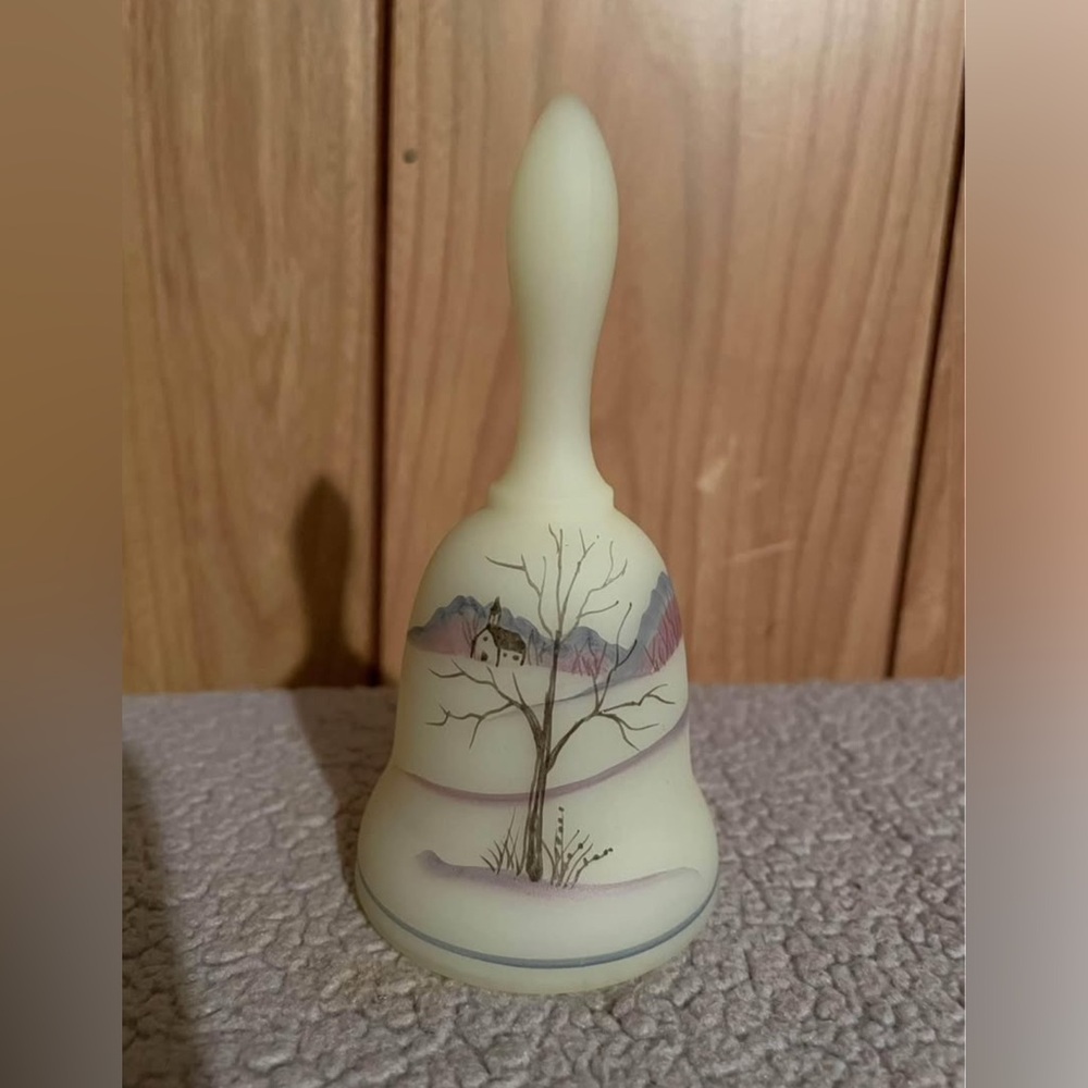 Elegant Cream Decorative Bell with Scenic Design
